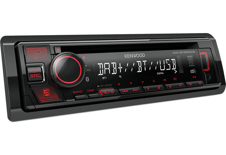 Kenwood KDC-BT450DAB Ricevitore multimediale per auto Nero 50 W Bluetooth