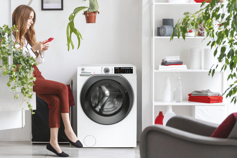 Hoover HW 29AMBS/1-S H-WASH 500 Lavatrice A Libera Installazione 9 Kg, 1200 Giri, Classe A, Motore Inverter, Bianco