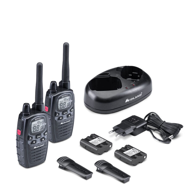 Midland G7 Pro Walkie Talkie ricetrasmittente 69 canali 446.00625 - 446.09375 MHz Nero