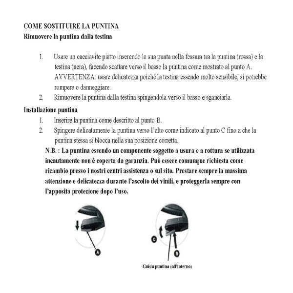 New Majestic PNT-508 Ago per piatto audio