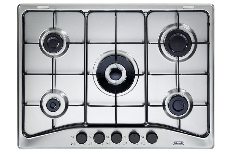 De’Longhi FFA 57 ASV piano cottura Acciaio inox Da incasso 68 cm Gas 5 Fornello(i)