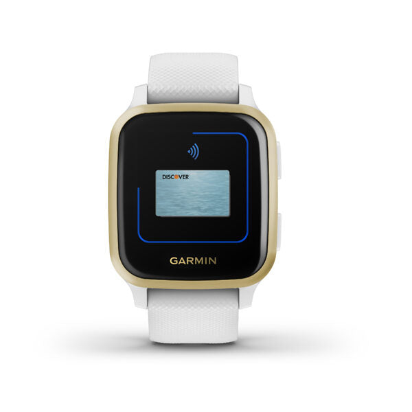 Garmin Venu SQ 3,3 cm (1.3") LCD 40 mm Digitale 240 x 240 Pixel Touch screen Oro, Bianco GPS (satellitare)