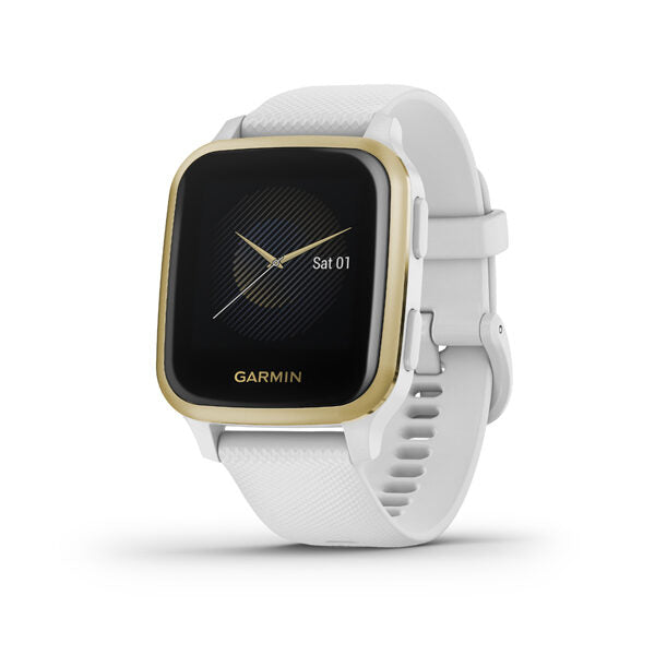 Garmin Venu SQ 3,3 cm (1.3") LCD 40 mm Digitale 240 x 240 Pixel Touch screen Oro, Bianco GPS (satellitare)