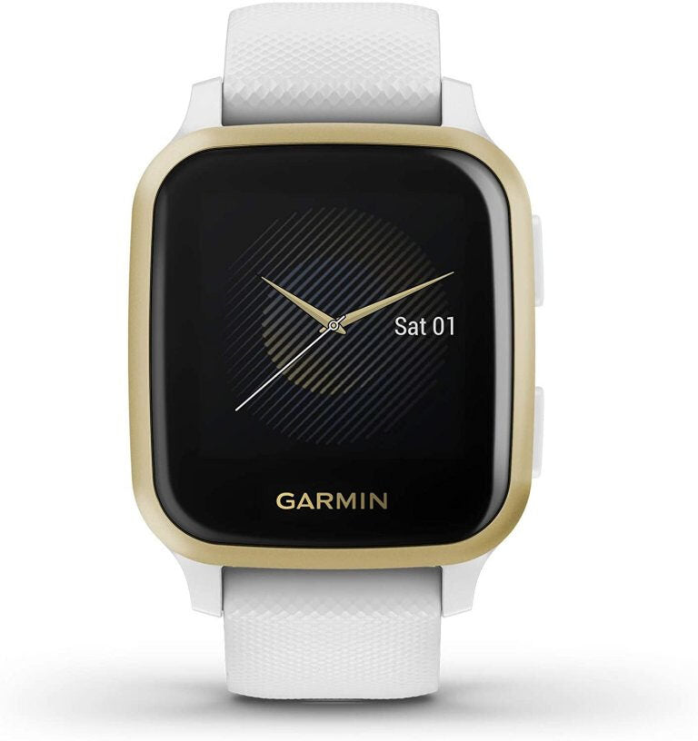 Garmin Venu SQ 3,3 cm (1.3") LCD 40 mm Digitale 240 x 240 Pixel Touch screen Oro, Bianco GPS (satellitare)