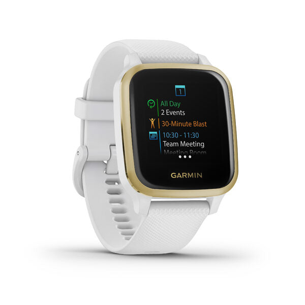 Garmin Venu SQ 3,3 cm (1.3") LCD 40 mm Digitale 240 x 240 Pixel Touch screen Oro, Bianco GPS (satellitare)
