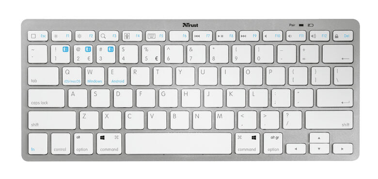 Trust Nado Bluetooth Wireless tastiera QWERTY Italiano Bianco