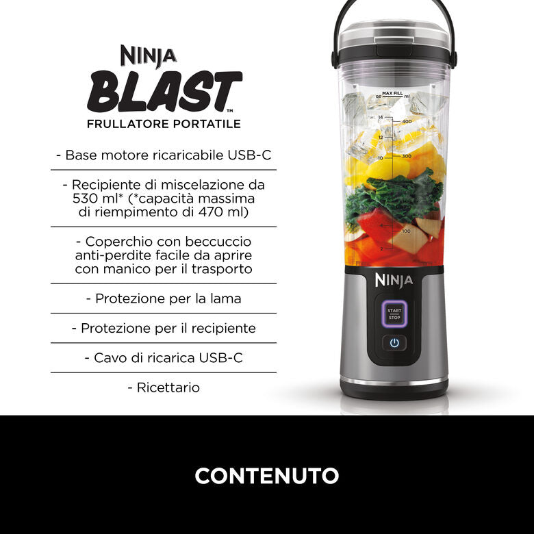 Ninja Frullatore portatile Blast | Blu denim BC151EUNV