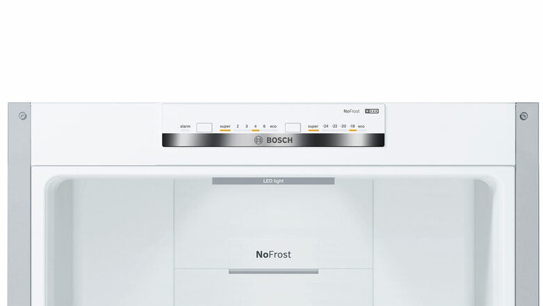 Bosch Serie 4 KGN36VLED frigorifero con congelatore Libera installazione 326 L E Acciaio inossidabile