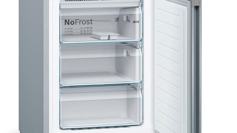 Bosch Serie 4 KGN36VLED frigorifero con congelatore Libera installazione 326 L E Acciaio inossidabile