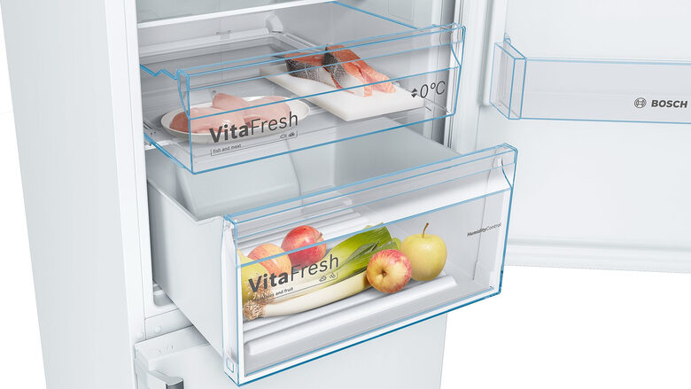Bosch Serie 4 KGN39VWEQ frigorifero con congelatore Libera installazione 368 L E Bianco