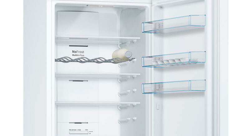 Bosch Serie 4 KGN39VWEQ frigorifero con congelatore Libera installazione 368 L E Bianco