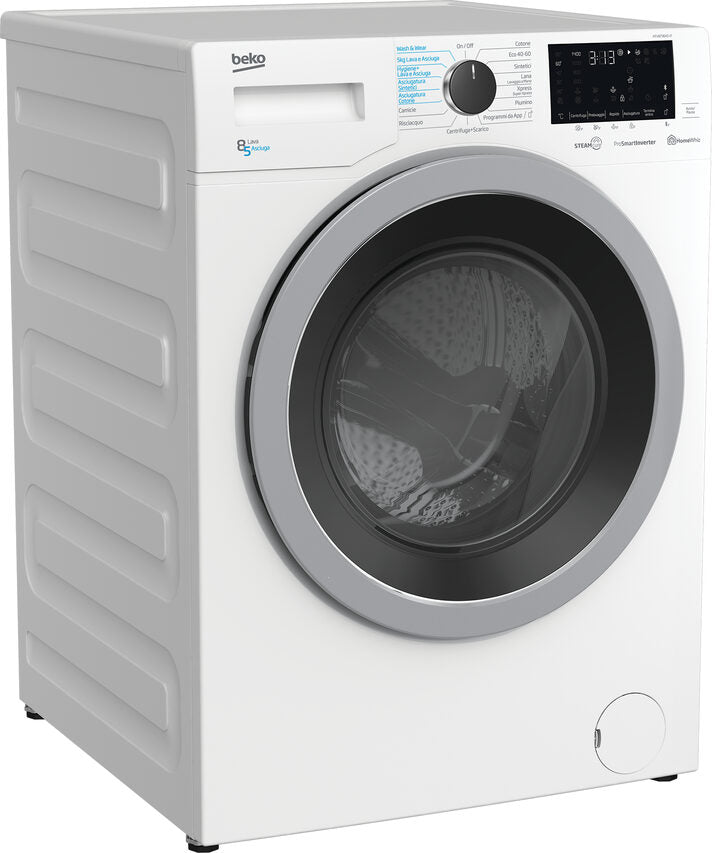 Beko Lavasciuga a Vapore HTV8736XS-IT, 8/5 kg, 1400 giri/min