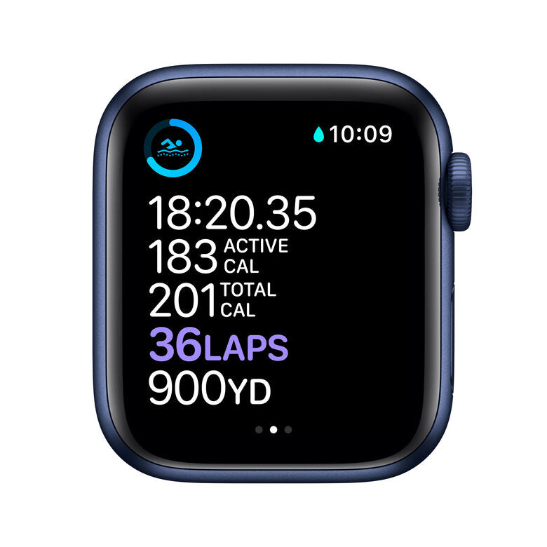 Apple Watch Serie 6 GPS + Cellular, 40mm in alluminio azzurro con cinturino Sport Deep navy