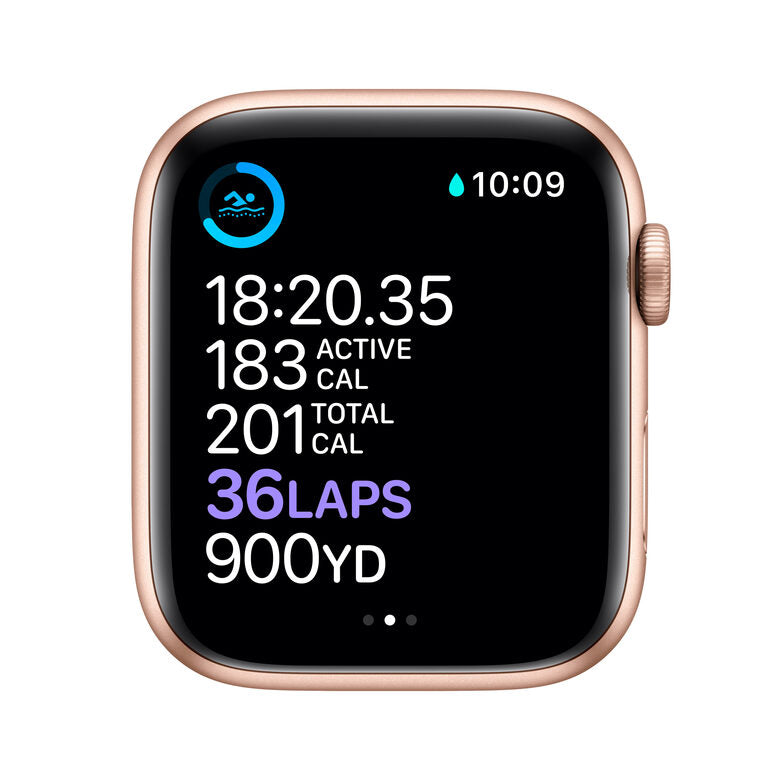 Apple Watch Serie 6 GPS + Cellular, 44mm in alluminio oro con cinturino Sport Rosa sabbia