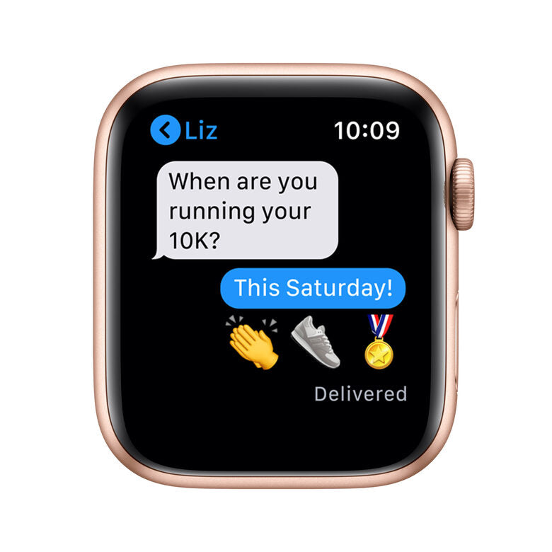 Apple Watch Serie 6 GPS + Cellular, 44mm in alluminio oro con cinturino Sport Rosa sabbia