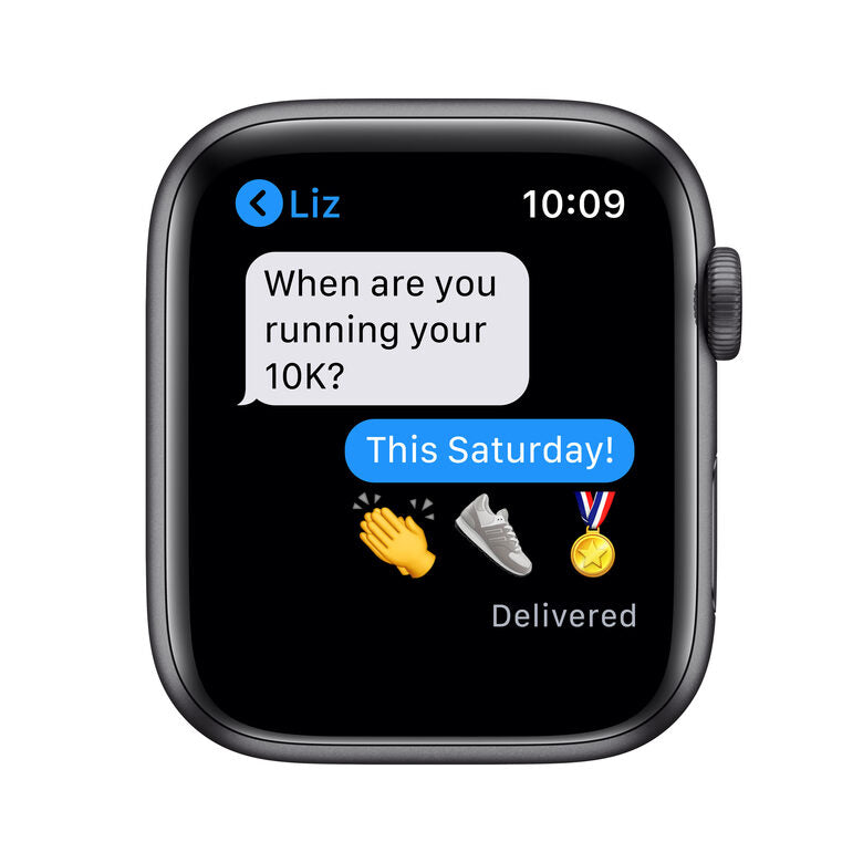Apple Watch Serie 6 GPS + Cellular, 44mm in alluminio grigio siderale con cinturino Sport Nero