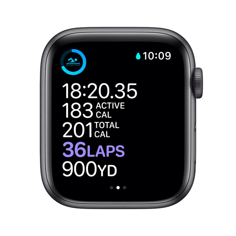 Apple Watch Serie 6 GPS + Cellular, 44mm in alluminio grigio siderale con cinturino Sport Nero