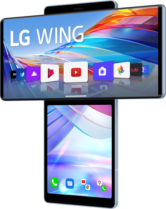 LG Wing 17,3 cm (6.8") Doppia SIM Android 10.0 5G USB tipo-C 8 GB 128 GB 4000 mAh Blu