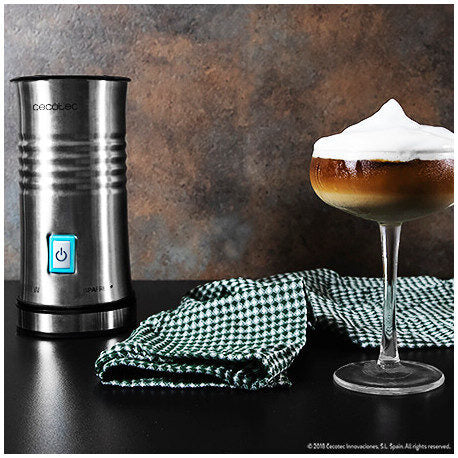 Cecotec 01519 montalatte Schiumatore per latte automatico Mirtillo, Argento