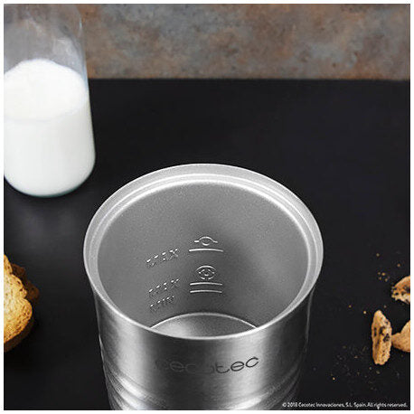 Cecotec 01519 montalatte Schiumatore per latte automatico Mirtillo, Argento