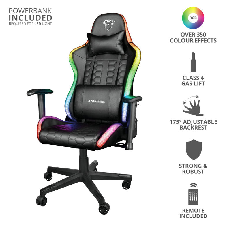 Trust GXT 716 Rizza Sedia per gaming universale Nero