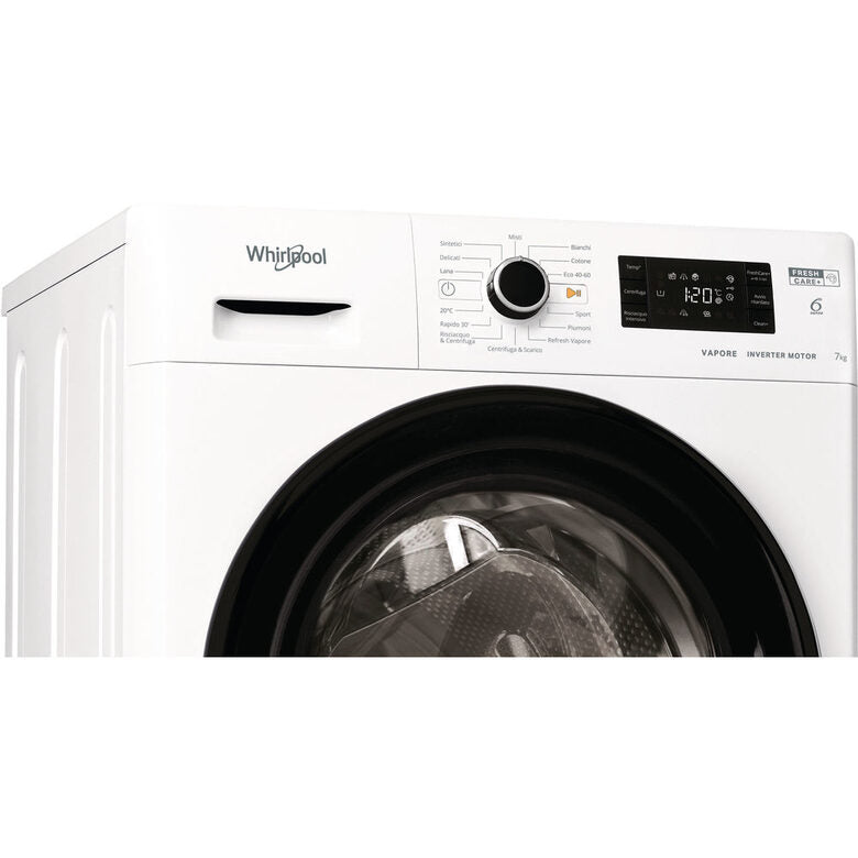 Whirlpool FSB 723V BS IT N lavatrice Caricamento frontale 7 kg 1200 Giri/min D Bianco