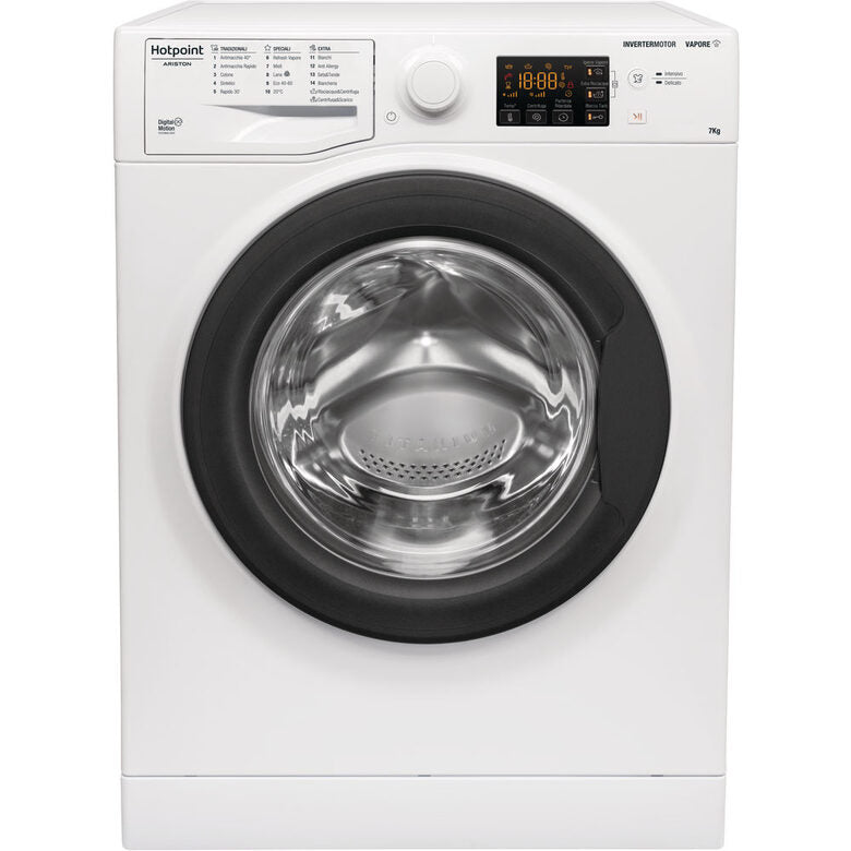 Hotpoint RSSG RV227 K IT N lavatrice Caricamento frontale 7 kg 1200 Giri/min D Bianco