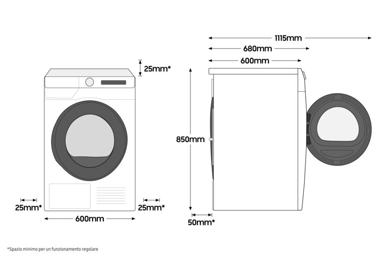 Samsung WW80T954ASH Lavatrice 8kg QuickDrive Ai Control Libera installazione Caricamento frontale 1400 Giri/min Bianco