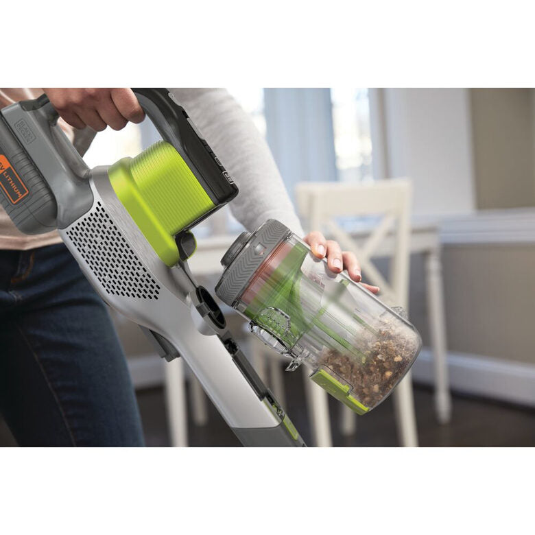 Black & Decker BHFEV362DA scopa elettrica Senza sacchetto 0,75 L Grigio, Lime