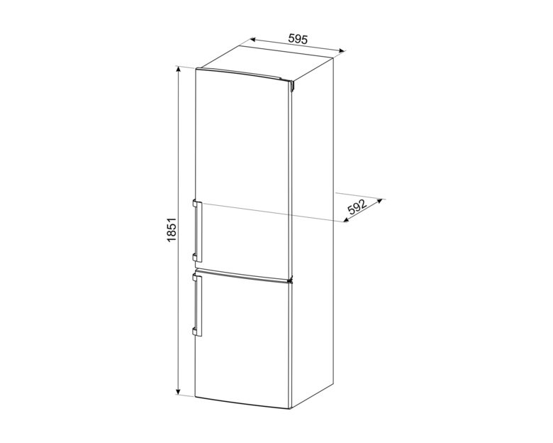 Smeg CF33SF frigorifero con congelatore Libera installazione 295 L F Argento