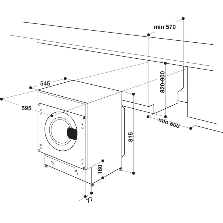 Hotpoint BI WMHG 81284 EU lavatrice Caricamento frontale 8 kg 1200 Giri/min Bianco