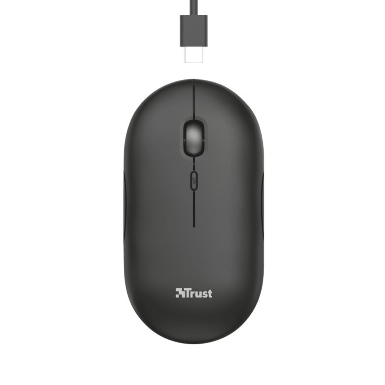 Trust Puck mouse Ambidestro Wireless a RF + Bluetooth Ottico 1600 DPI