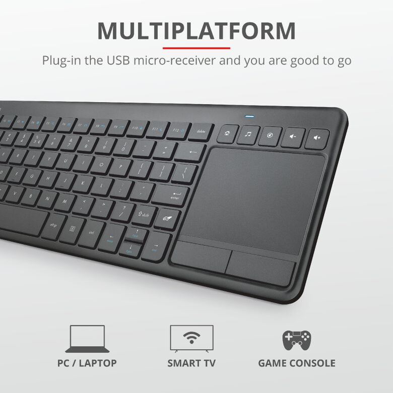 Trust Vaia tastiera RF Wireless QWERTY Italiano Nero