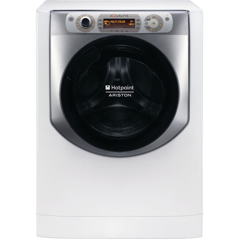 Hotpoint AQ104D497SD EU/B N lavatrice Caricamento frontale 10 kg 1400 Giri/min Argento, Bianco