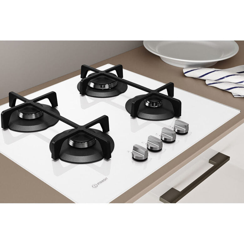 Indesit ING 61T/WH Bianco Da incasso 59 cm Gas 4 Fornello(i)