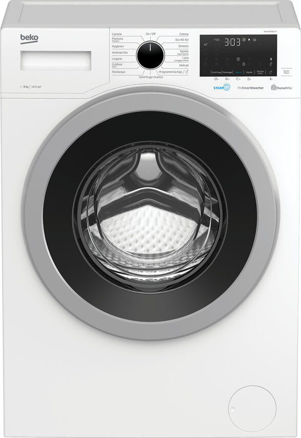 Beko Lavatrice a Vapore WUY81436SI-IT, 8 kg, 1400 giri/min