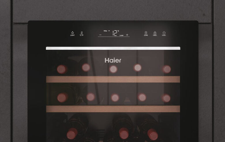 Haier Wine Bank 50 Serie 7 HWS77GDAU1 Cantinetta vino con compressore Libera installazione Nero 77 bottiglia/bottiglie