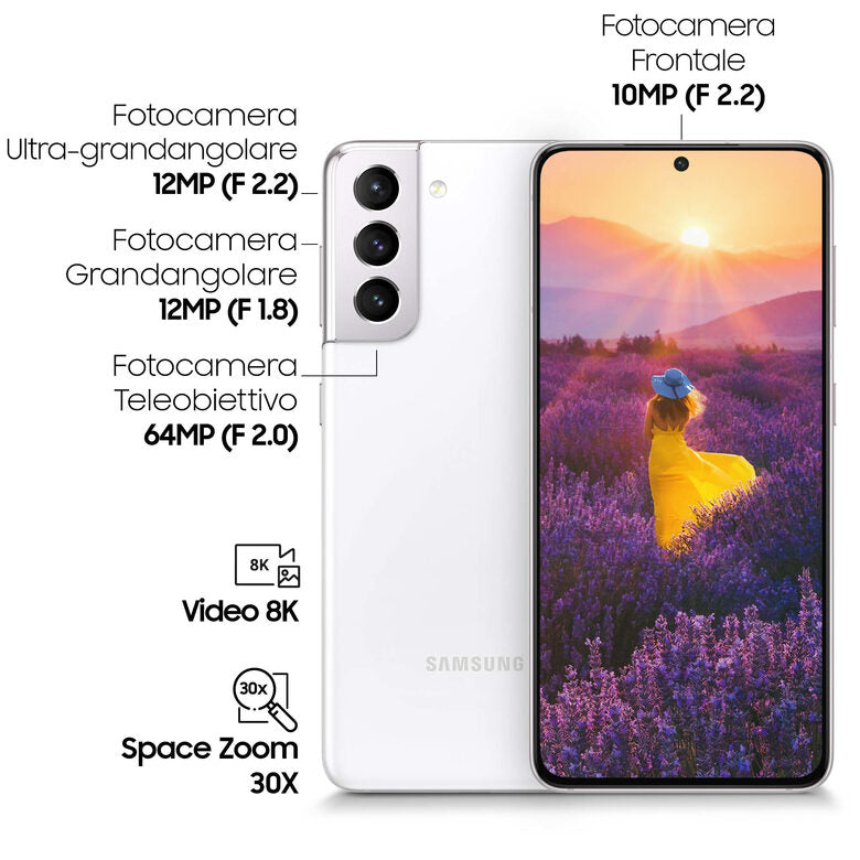 Samsung Galaxy S21 5G 256 GB Display 6.2" Dynamic AMOLED 2X Phantom White