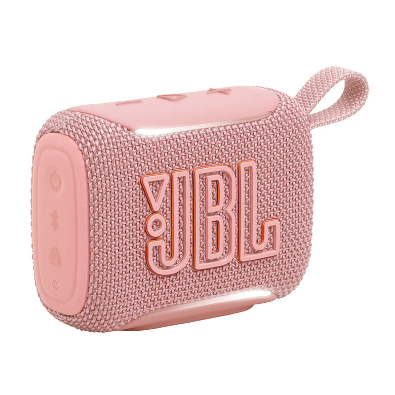 JBL GO 5 Speaker Bluetooth ultra‑portatile con potente Pro Sound e bassi incisivi, pairing AirTouch, design impermeabile, 10 ore di autonomia, Rosa