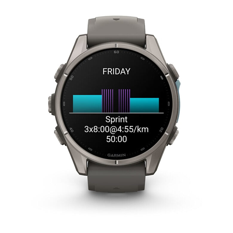 Garmin fēnix 9 3,3 cm (1.3") AMOLED 43 mm Digitale 416 x 416 Pixel Touch screen Titanio Wi-Fi GPS (satellitare)