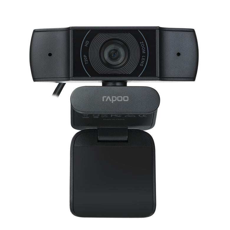 Rapoo XW170 Webcam HD 720p USB 2.0 con Microfono Integrato e Campo Visivo 80° Nera