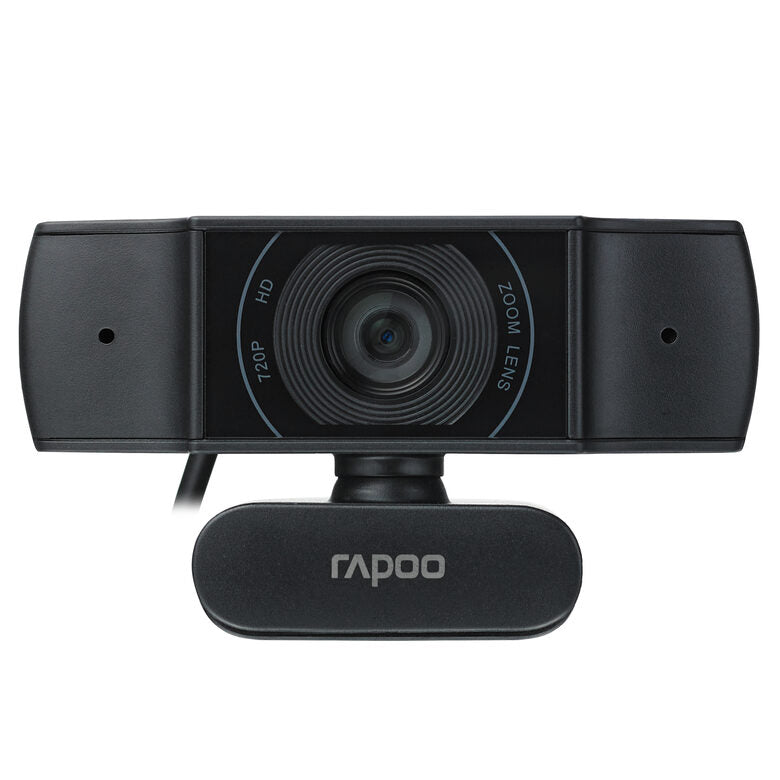 Rapoo XW170 Webcam HD 720p USB 2.0 con Microfono Integrato e Campo Visivo 80° Nera