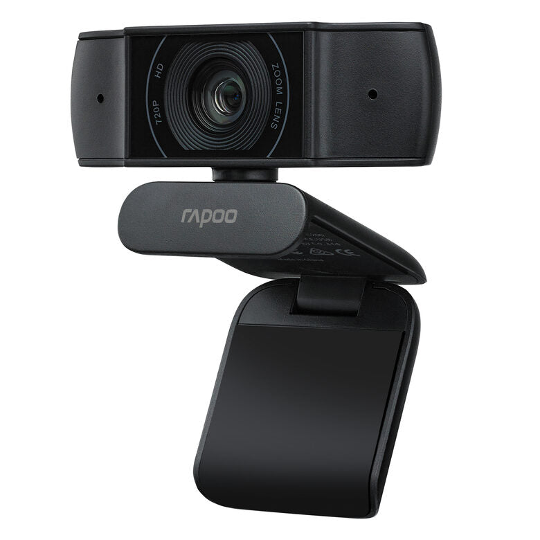 Rapoo XW170 Webcam HD 720p USB 2.0 con Microfono Integrato e Campo Visivo 80° Nera