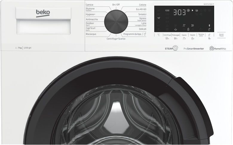 Beko Lavatrice a Vapore WUX71236AI-IT, 7 kg, 1200 giri/min