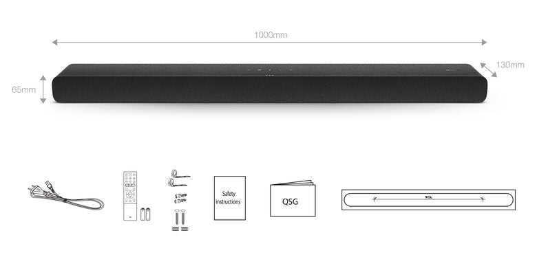 TCL 8 Series Serie 8 TS8132 soundbar 3.1.2 canali Dolby Atmos 350W