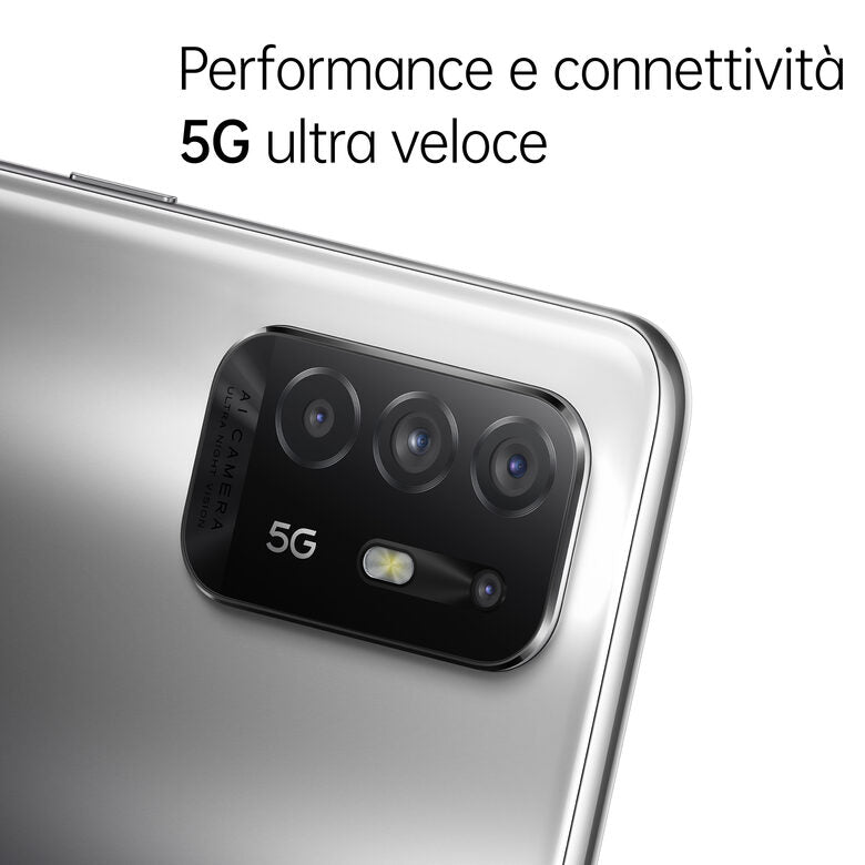 OPPO A94 5G A94 Smartphone 5G, 173g, Display 6.43" FHD+ AMOLED, 4 Fotocamere 48MP, RAM 8GB ESPANDIBILE FINO A 13GB+ROM 128GB, Batteria 4310mAh, Ricarica VOOC 30W, Dual Sim, [Versione Italian