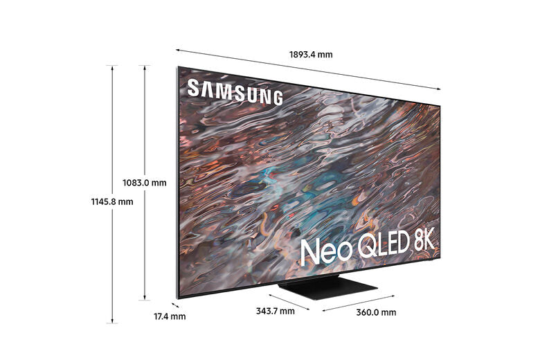 Samsung Series 8 TV Neo QLED 8K 85” QE85QN800A Smart TV Wi-Fi Stainless Steel 2021