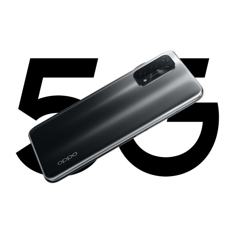 OPPO A54 5G A54 Smartphone 5G, 193g, Display 6.5" FHD+ 90Hz, 4 Fotocamere 48MP, RAM 4GB+ROM 64GB, Batteria 5000mAh, Ricarica rapida, Dual Sim, [Versione Italiana], Fluid Black
