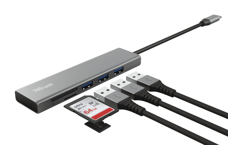Trust Halyx USB 3.2 Gen 1 (3.1 Gen 1) Type-C 104 Mbit/s Alluminio