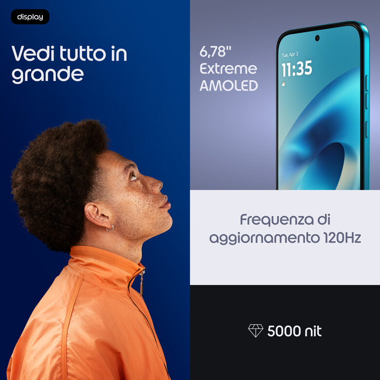 Motorola Moto G87 256GB Blue Smartphone 5G Dual SIM 8GB RAM Display AMOLED 6,78"